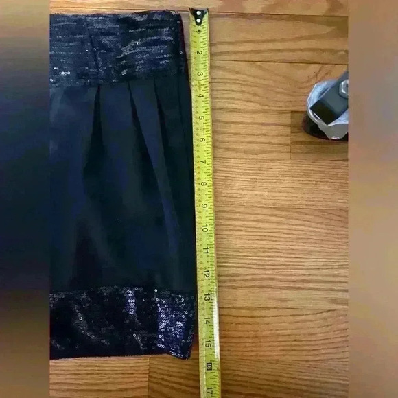 Sans Souci women’s mini short black sequin skirt size M - Picture 8 of 12